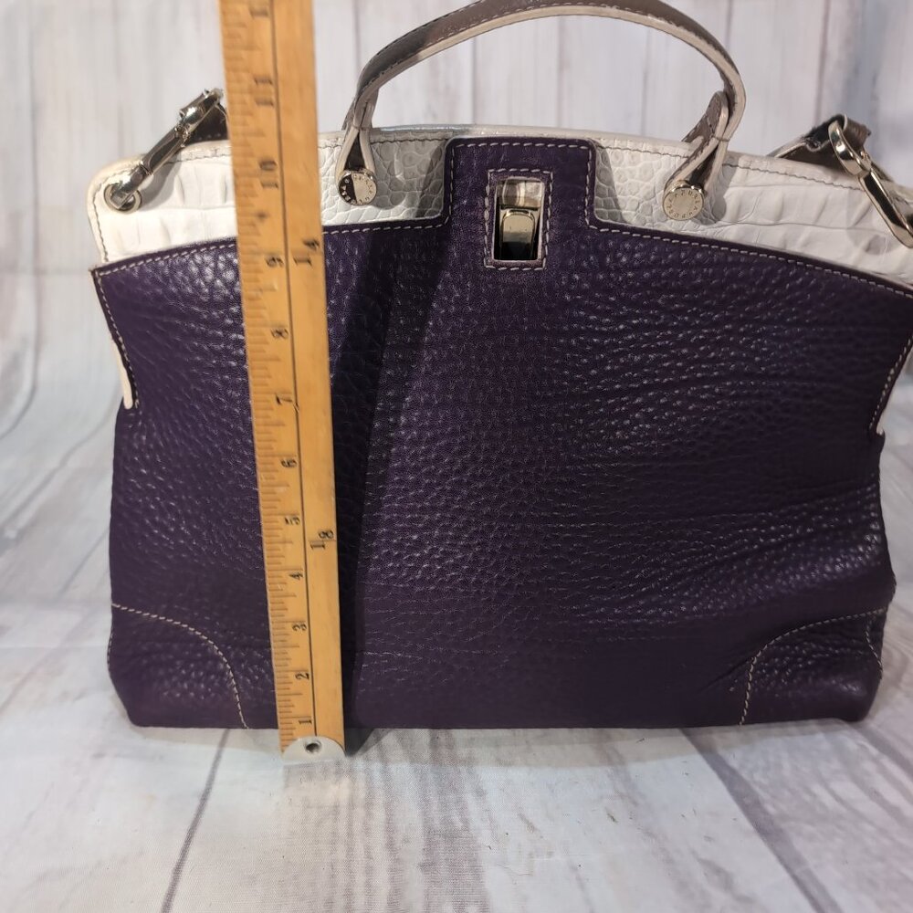 Furla Purple Piper Lux Leather Crossbody Turnlock Women's  Shoulder Handbag - Picture 4 of 12